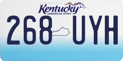 KY license plate 268UYH
