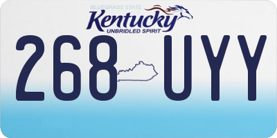 KY license plate 268UYY