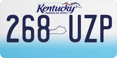 KY license plate 268UZP