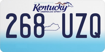 KY license plate 268UZQ