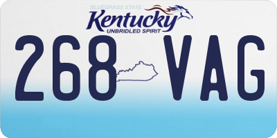 KY license plate 268VAG