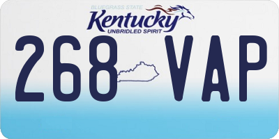 KY license plate 268VAP