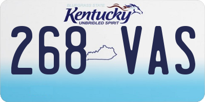 KY license plate 268VAS