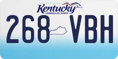 KY license plate 268VBH