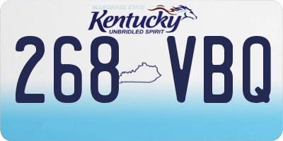 KY license plate 268VBQ