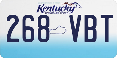 KY license plate 268VBT