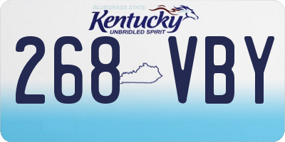 KY license plate 268VBY