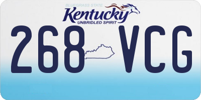 KY license plate 268VCG