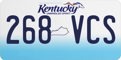 KY license plate 268VCS