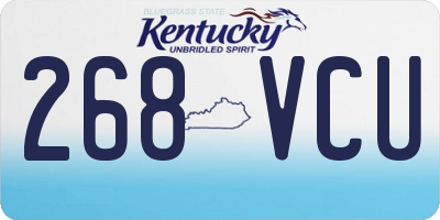KY license plate 268VCU