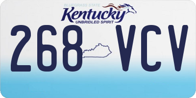 KY license plate 268VCV