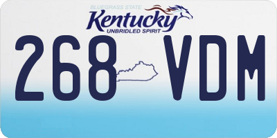 KY license plate 268VDM