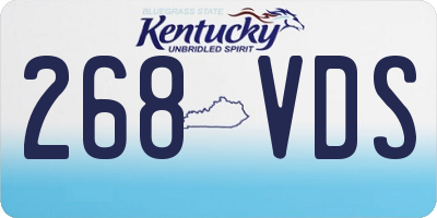 KY license plate 268VDS