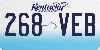 KY license plate 268VEB
