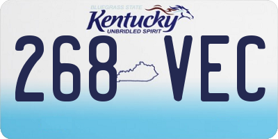 KY license plate 268VEC