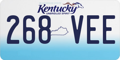 KY license plate 268VEE