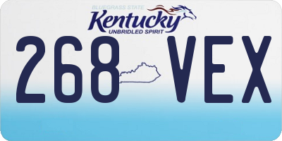 KY license plate 268VEX