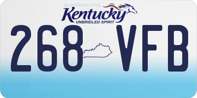 KY license plate 268VFB