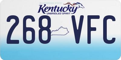 KY license plate 268VFC