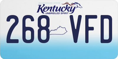 KY license plate 268VFD