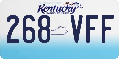 KY license plate 268VFF