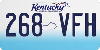 KY license plate 268VFH