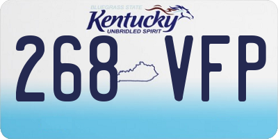 KY license plate 268VFP