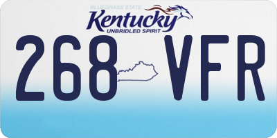 KY license plate 268VFR