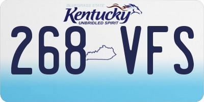 KY license plate 268VFS
