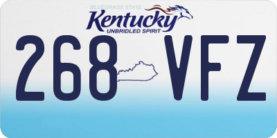 KY license plate 268VFZ
