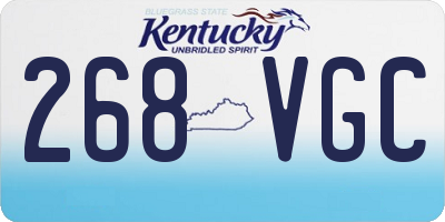 KY license plate 268VGC