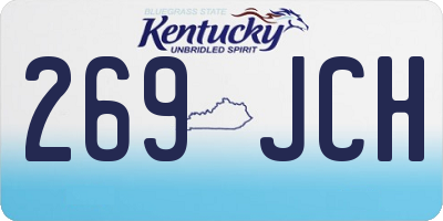 KY license plate 269JCH