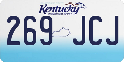 KY license plate 269JCJ