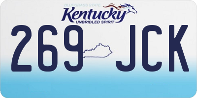 KY license plate 269JCK