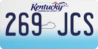 KY license plate 269JCS