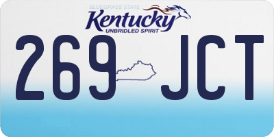 KY license plate 269JCT