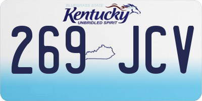 KY license plate 269JCV