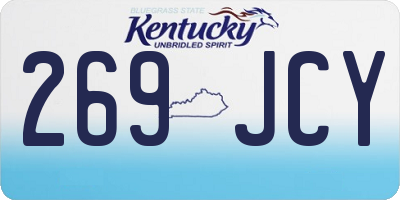 KY license plate 269JCY