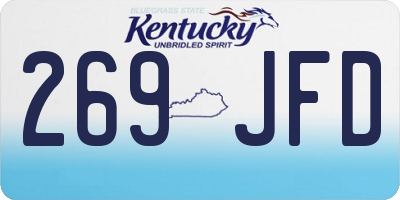 KY license plate 269JFD