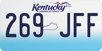 KY license plate 269JFF