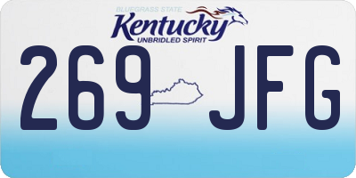 KY license plate 269JFG