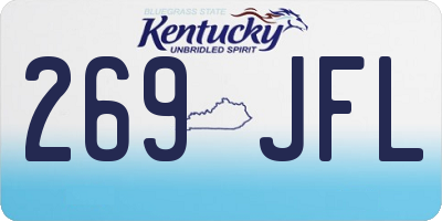 KY license plate 269JFL