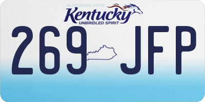 KY license plate 269JFP