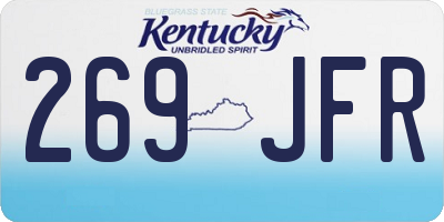 KY license plate 269JFR