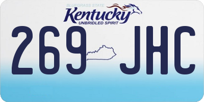 KY license plate 269JHC