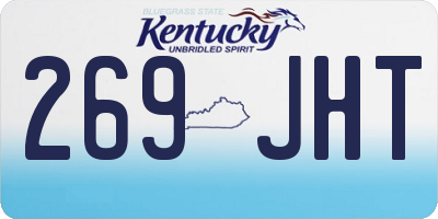 KY license plate 269JHT
