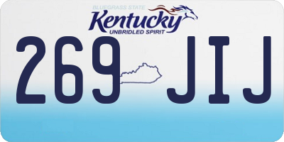 KY license plate 269JIJ