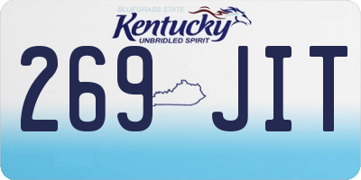 KY license plate 269JIT