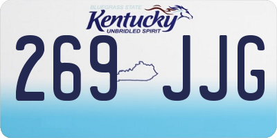 KY license plate 269JJG