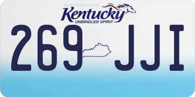 KY license plate 269JJI